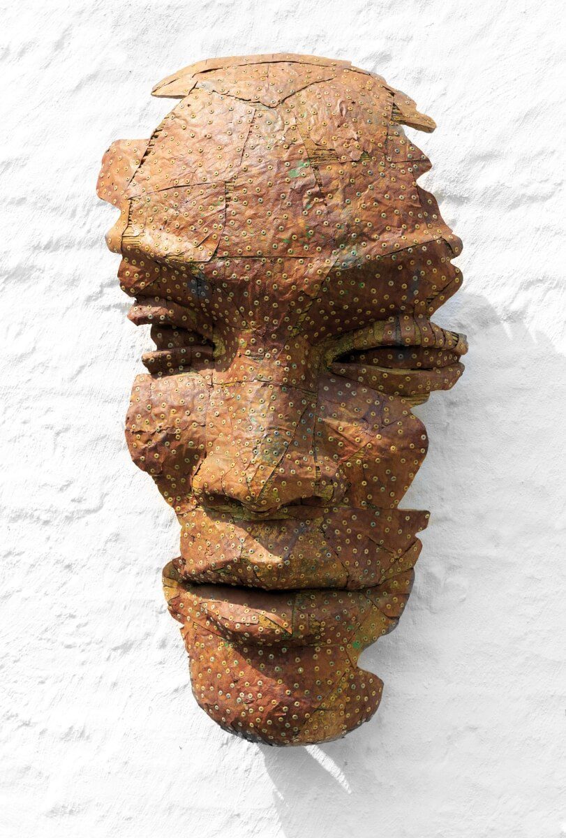 FAITH MASK WALL MOUNTED METAL PLATED AntonSmit (2)