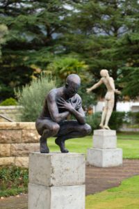 Crouching Man modern sculpture art